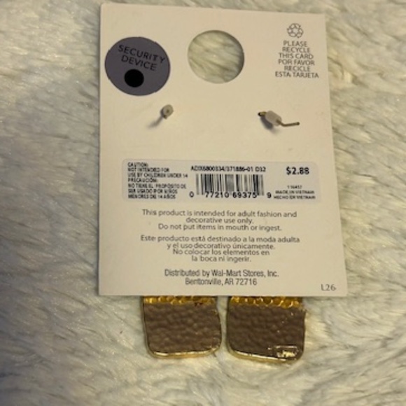 Hypoallergenic Gold and Green artsy dangling earrings - NEW - Picture 2 of 3